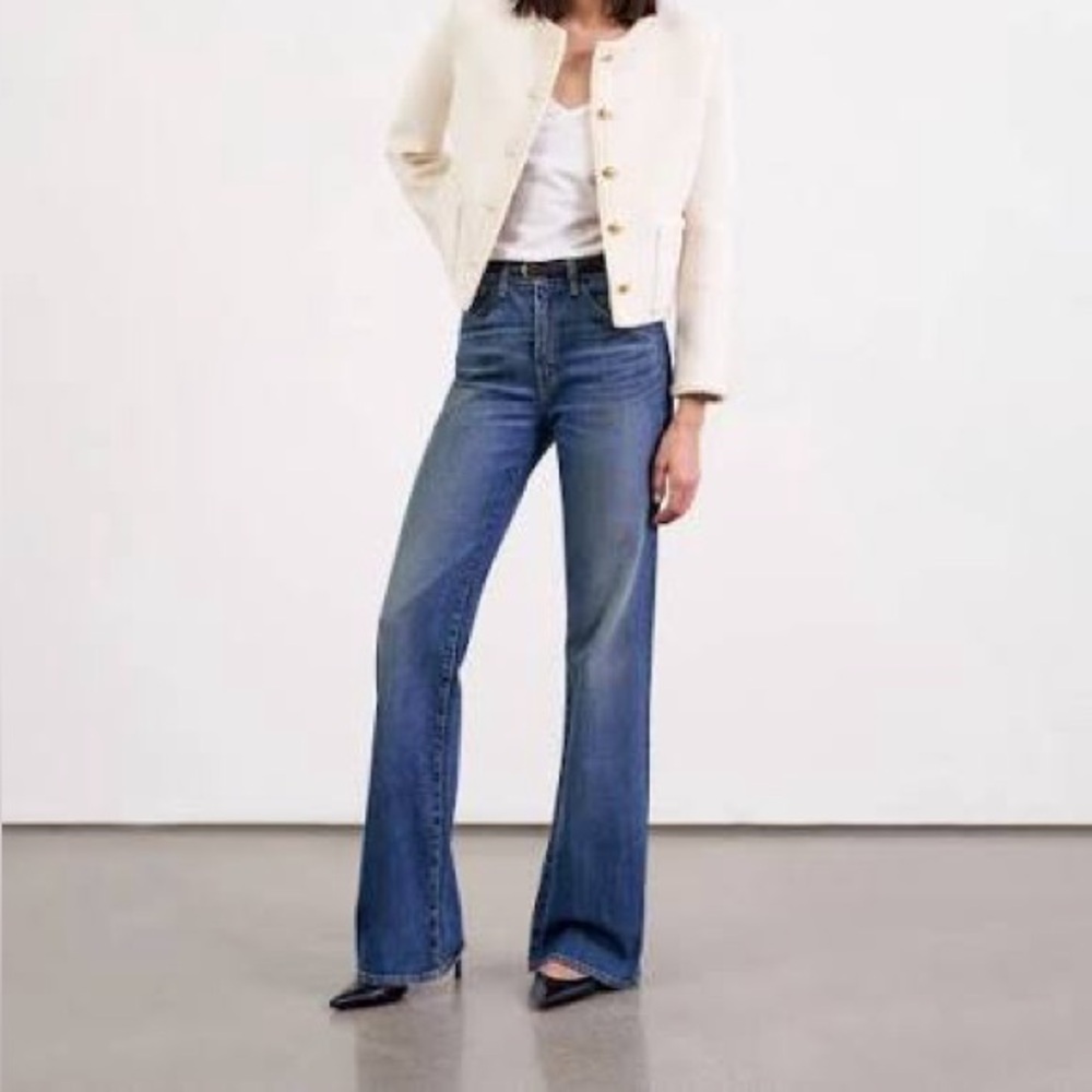 Nili Lotan Blue Flare Jeans